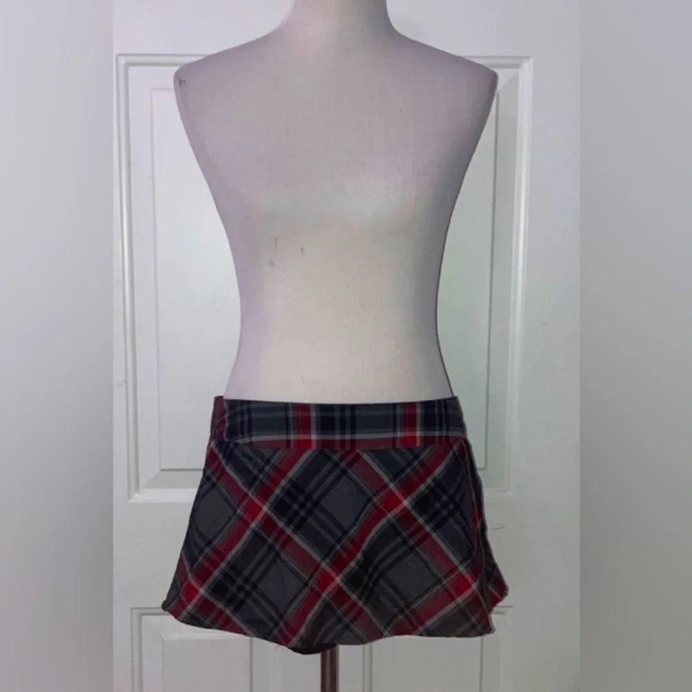 Switchblade Stiletto Plaid Double Layer Mini Skirt XL - Picture 1 of 5